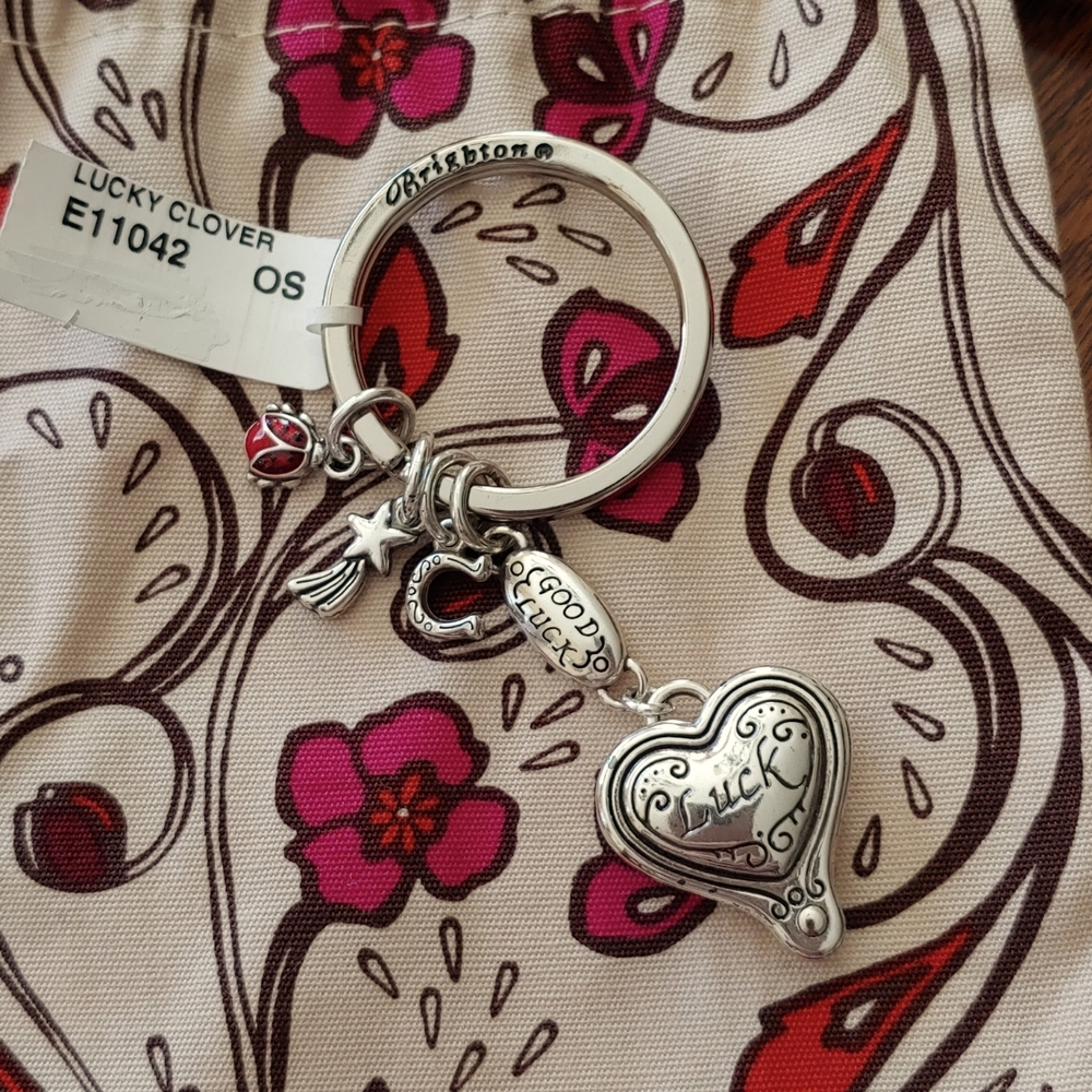 Brighton heart keychain transforms to 4 leaf clover